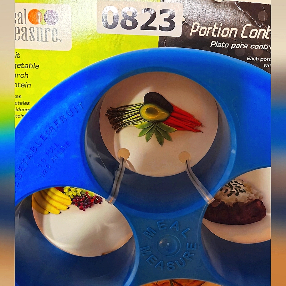*H823NWT Meal Measure Portions Control Plate